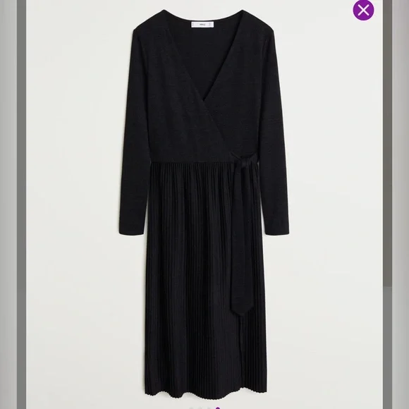 Mango black wrap dress - Picture 3 of 8